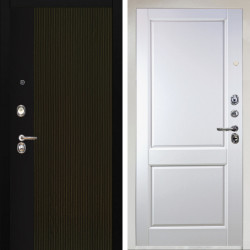 Входная дверь Аргус ЛЮКС 3К Снежно-белый рокси дуб рейка морение + Соренто Белая эмаль