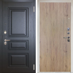 Входная дверь Аргус ЛЮКС 3К Снежно-белый Скиф Горький шоколад + Элегант Рустик соломенный