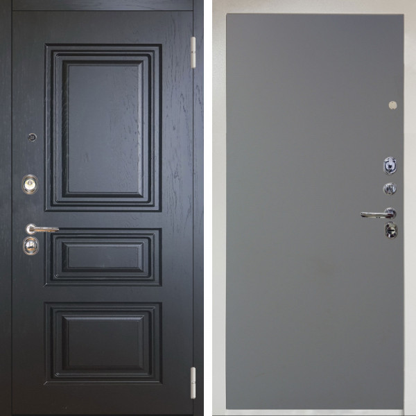 Входная дверь Аргус ЛЮКС 3К Снежно-белый Скиф Горький шоколад + Элегант Силк маус