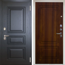 Входная дверь Аргус ЛЮКС 3К Снежно-белый Скиф Горький шоколад + Элион дуб рустикальный