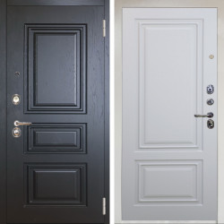 Входная дверь Аргус ЛЮКС 3К Снежно-белый Скиф Горький шоколад + Элион Софт милк