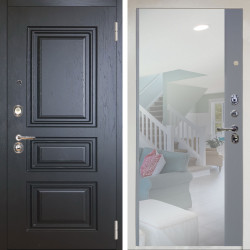 Входная дверь Аргус ЛЮКС 3К Снежно-белый Скиф Горький шоколад + Магнум Силк маус