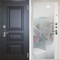 Входная дверь Аргус ЛЮКС 3К Снежно-белый Скиф Горький шоколад + Магнум Софт милк