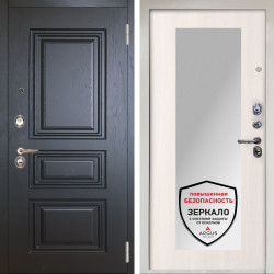 Входная дверь Аргус ЛЮКС 3К Снежно-белый Скиф Горький шоколад + Милли Ларче светлый