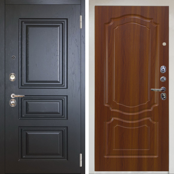 Входная дверь Аргус ЛЮКС 3К Снежно-белый Скиф Горький шоколад + Мишель Дуб рустикальный