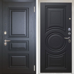 Входная дверь Аргус ЛЮКС 3К Снежно-белый Скиф Горький шоколад + Могадиш Черный софт