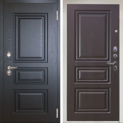 Входная дверь Аргус ЛЮКС 3К Снежно-белый Скиф Горький шоколад + Скиф Горький шоколад