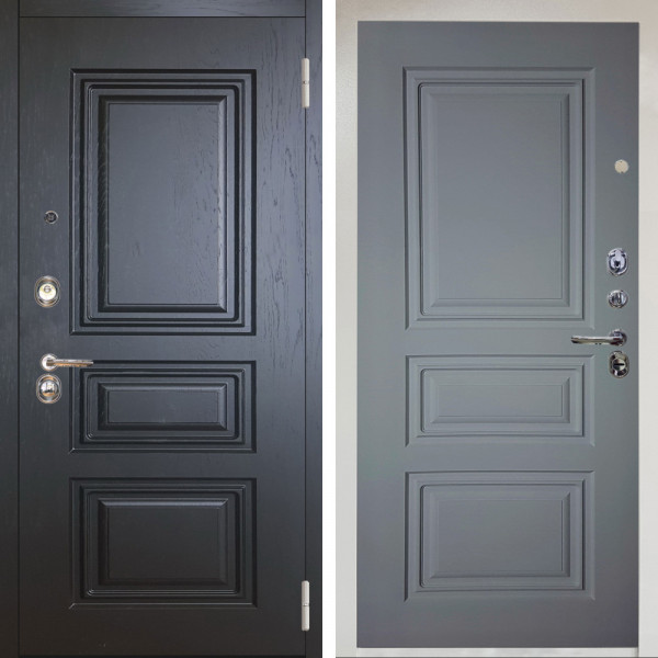 Входная дверь Аргус ЛЮКС 3К Снежно-белый Скиф Горький шоколад + Скиф Силк маус