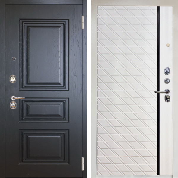 Входная дверь Аргус ЛЮКС 3К Снежно-белый Скиф Горький шоколад + Тори Софт милк