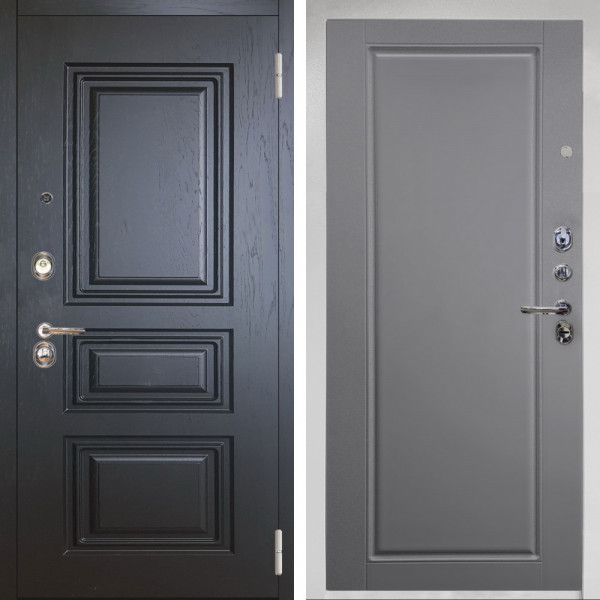 Входная дверь Аргус ЛЮКС 3К Снежно-белый Скиф Горький шоколад + Тревор силк маус