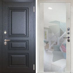 Входная дверь Аргус ЛЮКС 3К Снежно-белый Скиф Горький шоколад + Вояж Белое дерево