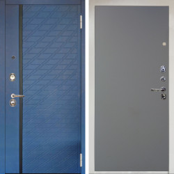 Входная дверь Аргус ЛЮКС 3К Снежно-белый Тори Синий софт + Элегант Силк маус