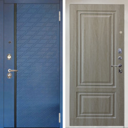 Входная дверь Аргус ЛЮКС 3К Снежно-белый Тори Синий софт + Элион Дуб филадельфия крем