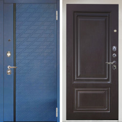 Входная дверь Аргус ЛЮКС 3К Снежно-белый Тори Синий софт + Элион Горький шоколад