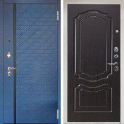 Входная дверь Аргус ЛЮКС 3К Снежно-белый Тори Синий софт + Мишель Венге