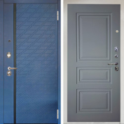 Входная дверь Аргус ЛЮКС 3К Снежно-белый Тори Синий софт + Скиф Силк маус