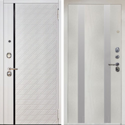 Входная дверь Аргус ЛЮКС 3К Снежно-белый Тори Софт милк + Дуэт Белое дерево вставки Изабель