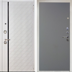 Входная дверь Аргус ЛЮКС 3К Снежно-белый Тори Софт милк + Элегант Силк маус