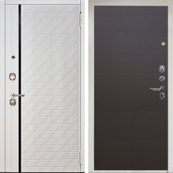 Входная дверь Аргус ЛЮКС 3К Снежно-белый Тори Софт милк + Элегант Венге горизонт