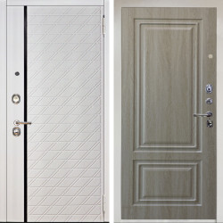 Входная дверь Аргус ЛЮКС 3К Снежно-белый Тори Софт милк + Элион Дуб филадельфия крем