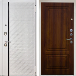 Входная дверь Аргус ЛЮКС 3К Снежно-белый Тори Софт милк + Элион дуб рустикальный