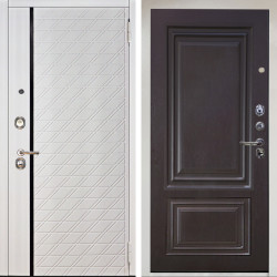 Входная дверь Аргус ЛЮКС 3К Снежно-белый Тори Софт милк + Элион Горький шоколад