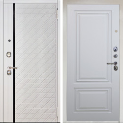 Входная дверь Аргус ЛЮКС 3К Снежно-белый Тори Софт милк + Элион Софт милк