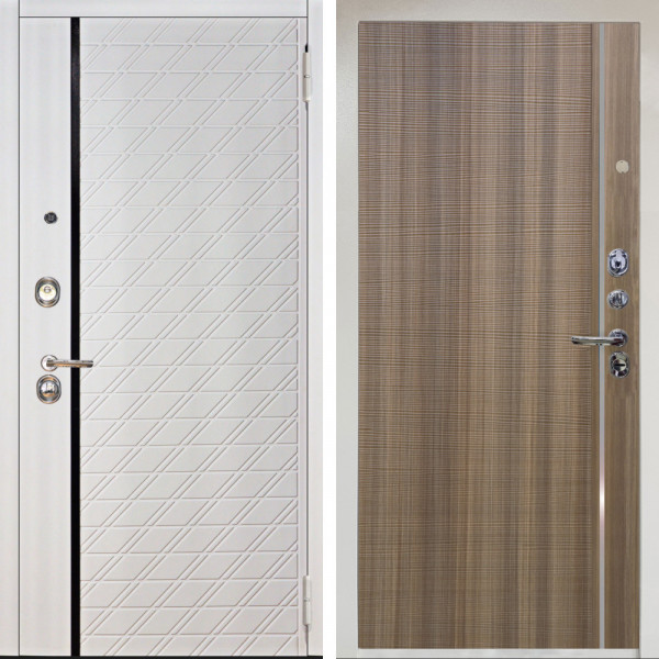 Входная дверь Аргус ЛЮКС 3К Снежно-белый Тори Софт милк + Гауда Керамика