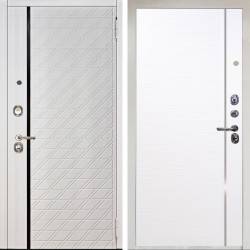 Входная дверь Аргус ЛЮКС 3К Снежно-белый Тори Софт милк + Гауда Роял Вуд Белый