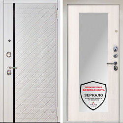 Входная дверь Аргус ЛЮКС 3К Снежно-белый Тори Софт милк + Милли Ларче светлый