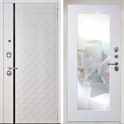 Входная дверь Аргус ЛЮКС 3К Снежно-белый Тори Софт милк + Милли Роял вуд белый