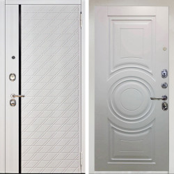 Входная дверь Аргус ЛЮКС 3К Снежно-белый Тори Софт милк + Могадиш Софт милк