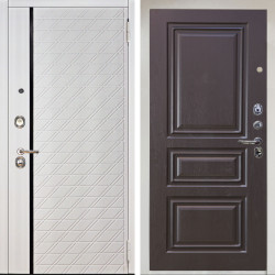 Входная дверь Аргус ЛЮКС 3К Снежно-белый Тори Софт милк + Скиф Горький шоколад