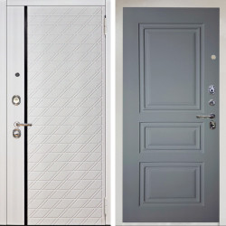 Входная дверь Аргус ЛЮКС 3К Снежно-белый Тори Софт милк + Скиф Силк маус