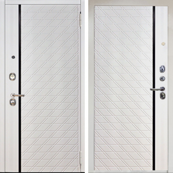 Входная дверь Аргус ЛЮКС 3К Снежно-белый Тори Софт милк + Тори Софт милк