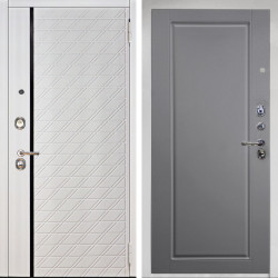 Входная дверь Аргус ЛЮКС 3К Снежно-белый Тори Софт милк + Тревор силк маус