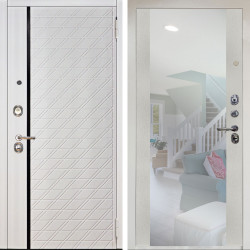 Входная дверь Аргус ЛЮКС 3К Снежно-белый Тори Софт милк + Вояж Белое дерево