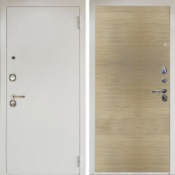 Входная дверь Аргус ЛЮКС 3К Снежно-белый Люкс 3к металл Снежно-белый + Элегант Дорс светлый горизонт