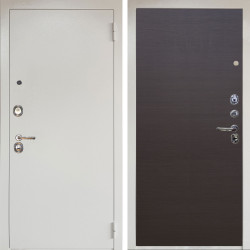 Входная дверь Аргус ЛЮКС 3К Снежно-белый Люкс 3к металл Снежно-белый + Элегант Венге горизонт