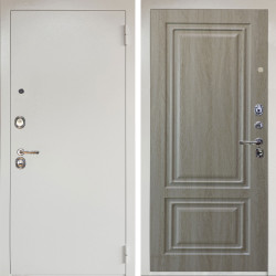 Входная дверь Аргус ЛЮКС 3К Люкс 3к металл Снежно-белый + Элион Дуб филадельфия крем