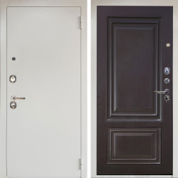 Входная дверь Аргус ЛЮКС 3К Снежно-белый Люкс 3к металл Снежно-белый + Элион Горький шоколад