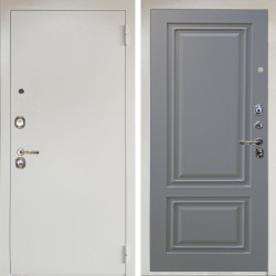 Входная дверь Аргус ЛЮКС 3К Снежно-белый Люкс 3к металл Снежно-белый + Элион Силк маус