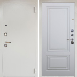 Входная дверь Аргус ЛЮКС 3К Люкс 3к металл Снежно-белый + Элион Софт милк