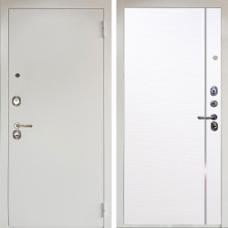 Входная дверь Аргус ЛЮКС 3К Снежно-белый Люкс 3к металл Снежно-белый + Гауда Роял Вуд Белый