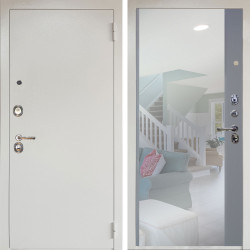 Входная дверь Аргус ЛЮКС 3К Снежно-белый Люкс 3к металл Снежно-белый + Магнум Силк маус