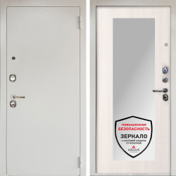 Входная дверь Аргус ЛЮКС 3К Снежно-белый Люкс 3к металл Снежно-белый + Милли Ларче светлый