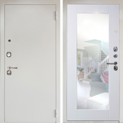 Входная дверь Аргус ЛЮКС 3К Снежно-белый Люкс 3к металл Снежно-белый + Милли Роял вуд белый