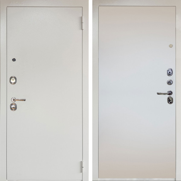Входная дверь Аргус ЛЮКС 3К Снежно-белый Люкс 3к металл Снежно-белый + Под покраску