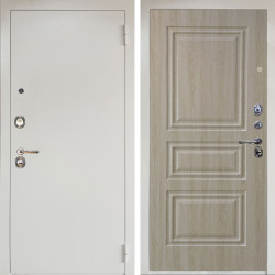 Входная дверь Аргус ЛЮКС 3К Снежно-белый Люкс 3к металл Снежно-белый + Скиф Дуб филадельфия крем