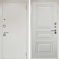 Входная дверь Аргус ЛЮКС 3К Люкс 3к металл Снежно-белый + Скиф Софт милк